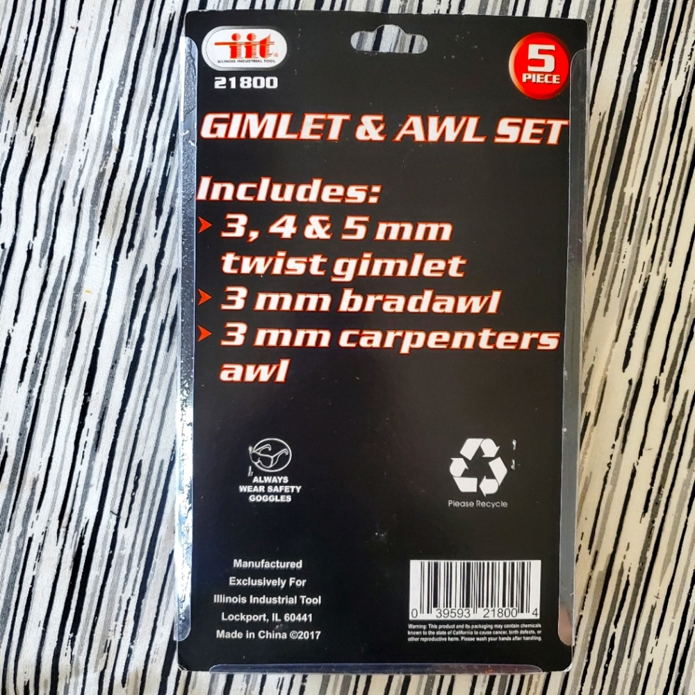 NEW - Illinois Industrial Tool (IIT) 21800 Gimlet & Awl 5 PIECE Set‎ - Picture 2 of 2